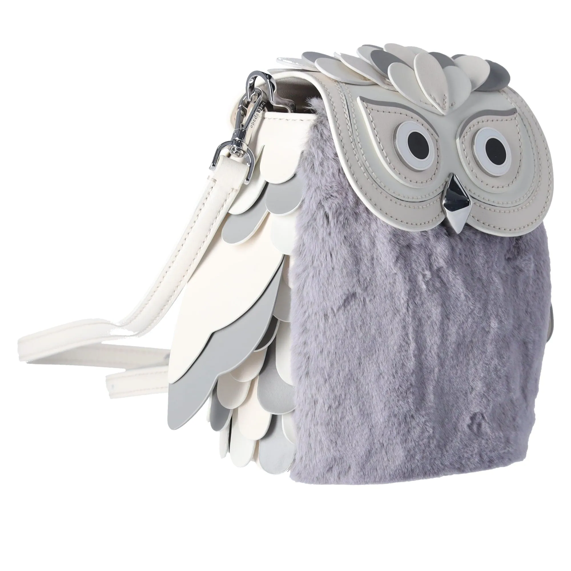 Kate Spade Hoot Gray 3D Owl Crossbody Bag Novelty Limited Edition