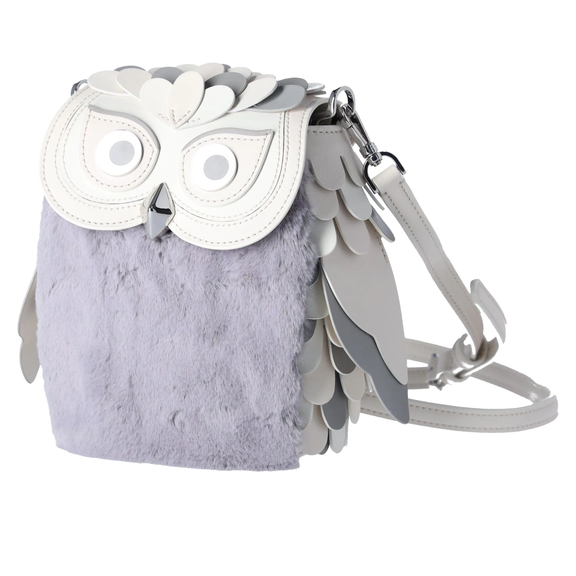 Kate Spade Hoot Gray 3D Owl Crossbody Bag Novelty Limited Edition