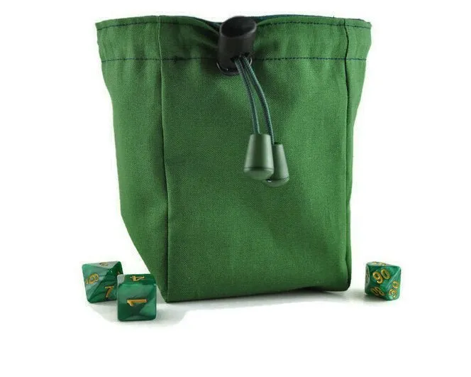 Lawful Evil Dice Bag, Green Batik