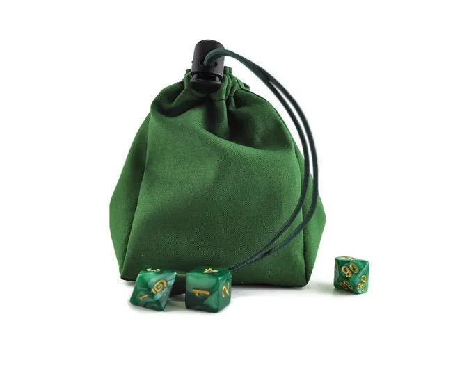 Lawful Evil Dice Bag, Green Batik