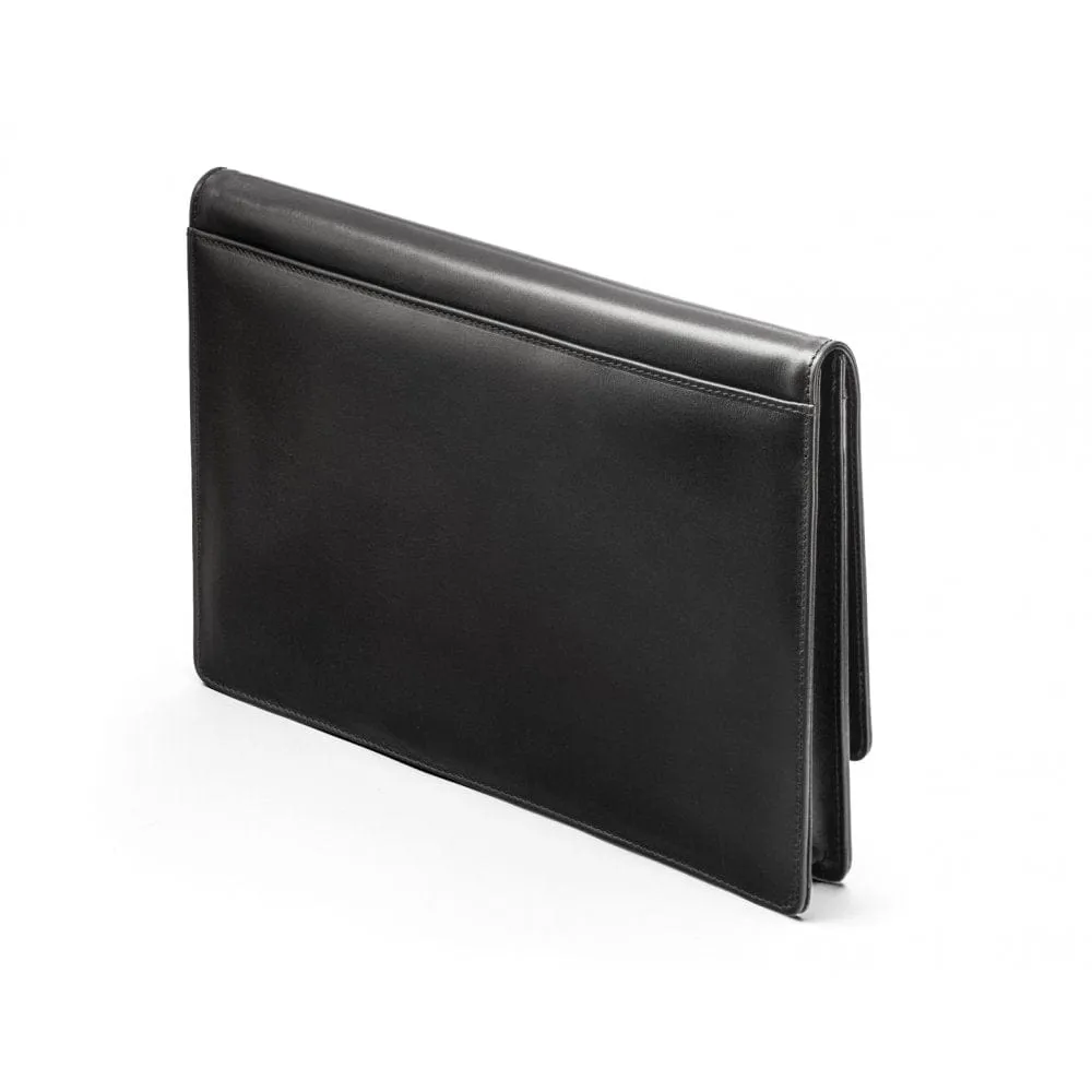 Leather Oxford A4 Portfolio Case - Black