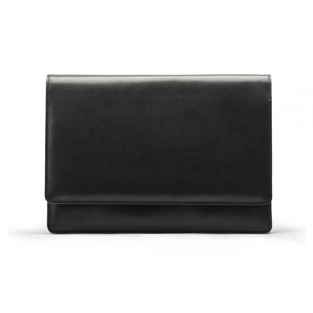 Leather Oxford A4 Portfolio Case - Black
