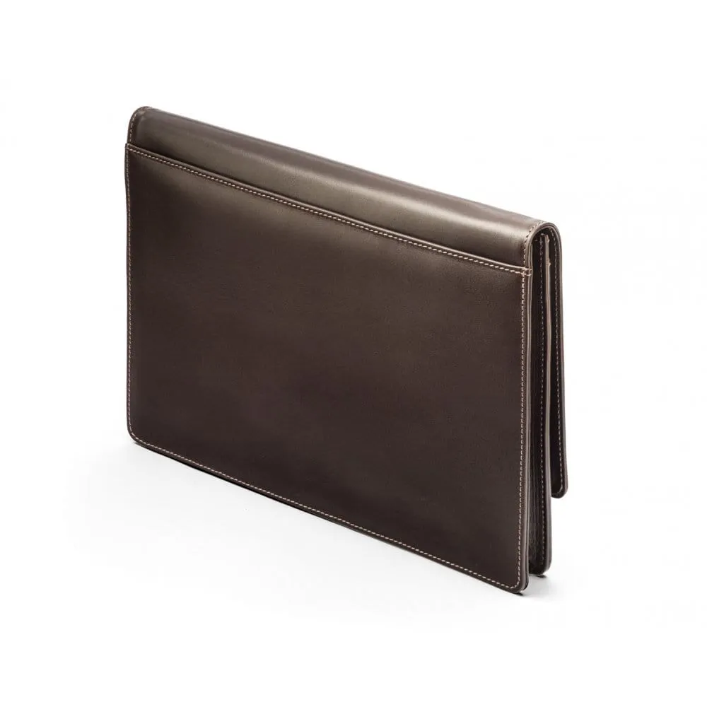 Leather Oxford A4 Portfolio Case - Brown