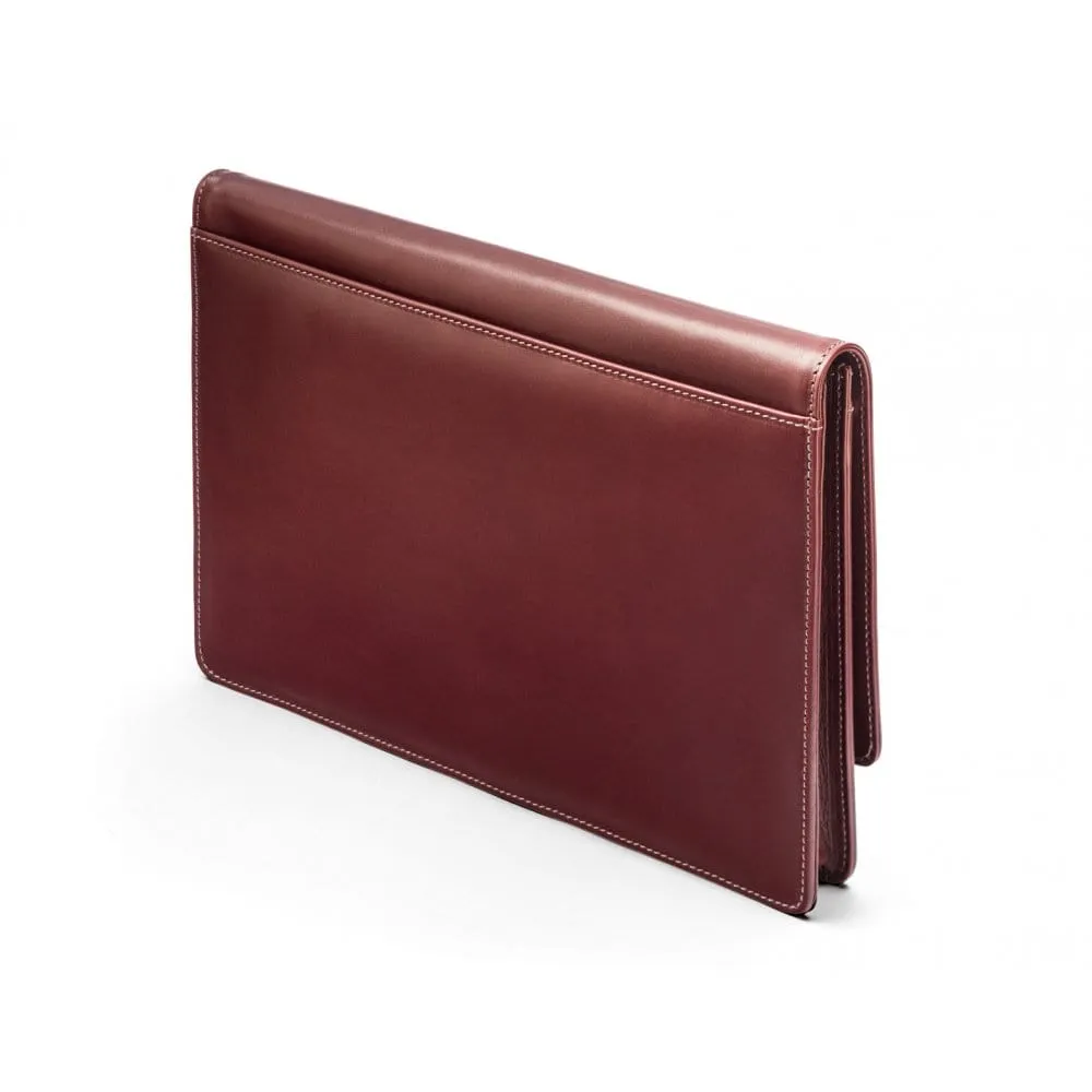 Leather Oxford A4 Portfolio Case - Dark Tan
