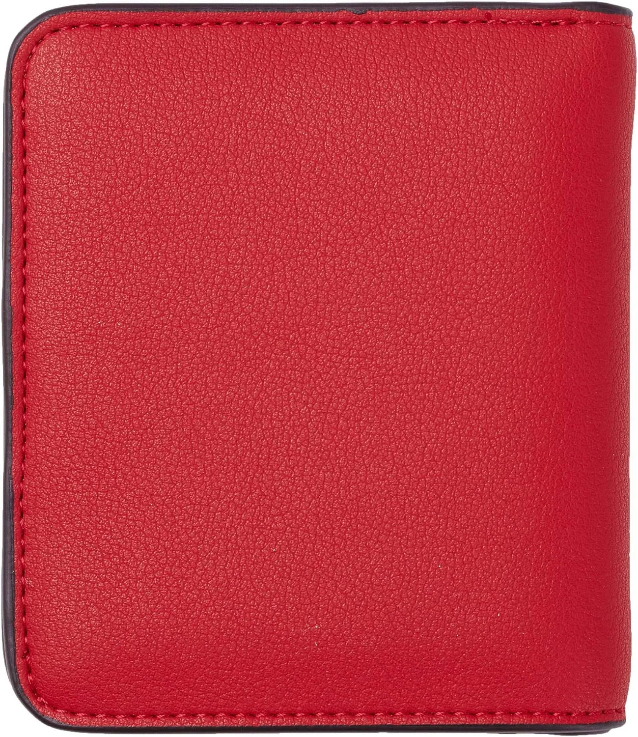 Luxury Leather Rfid Blocking Bifold Red Wallet with ID Window-Red