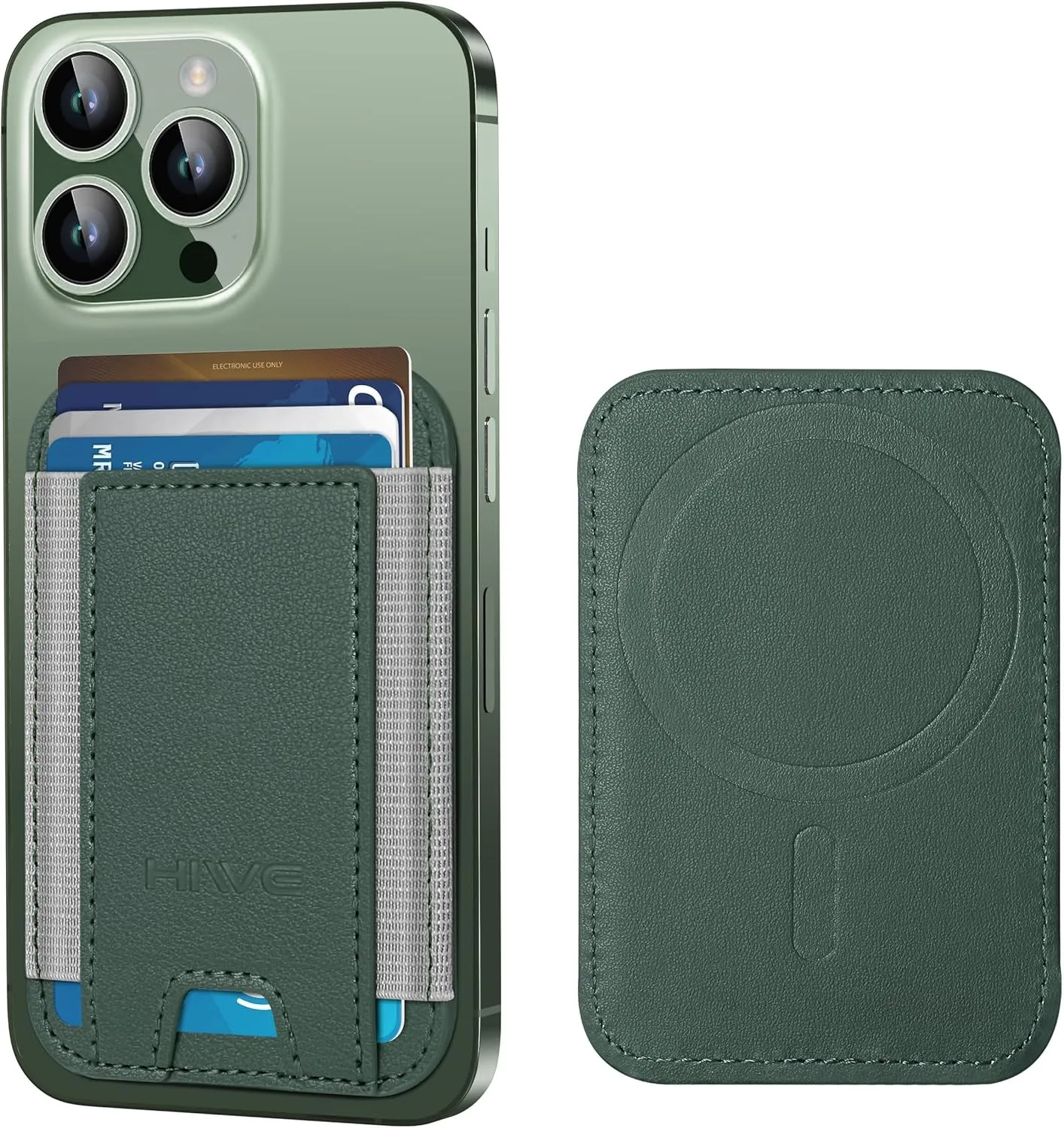 MagSafe Wallet Magnetic Card Holder for iPhone  Green