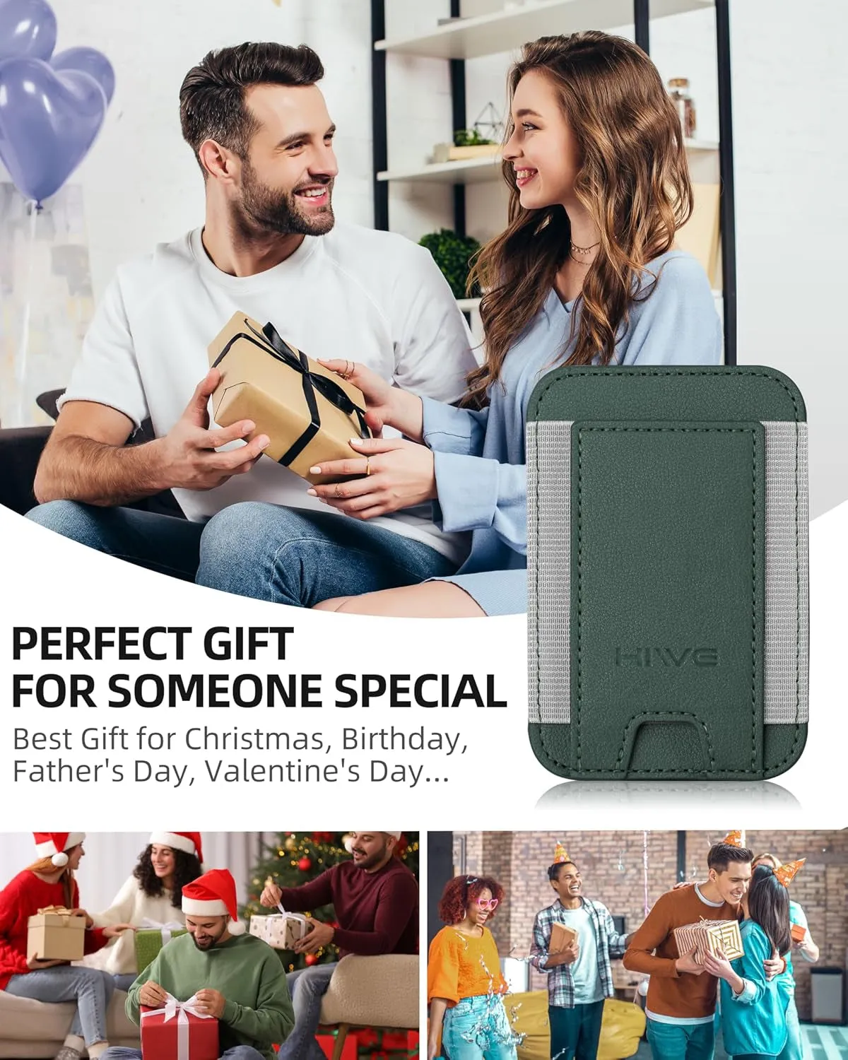 MagSafe Wallet Magnetic Card Holder for iPhone  Green