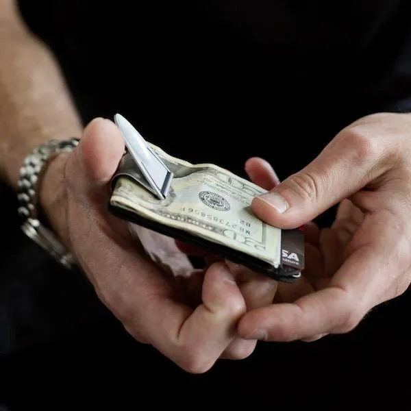Mini Geneva Silver MoneyClamp® with Wallet