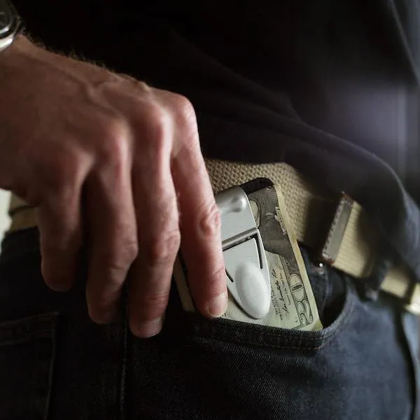 Mini Geneva Silver MoneyClamp® with Wallet