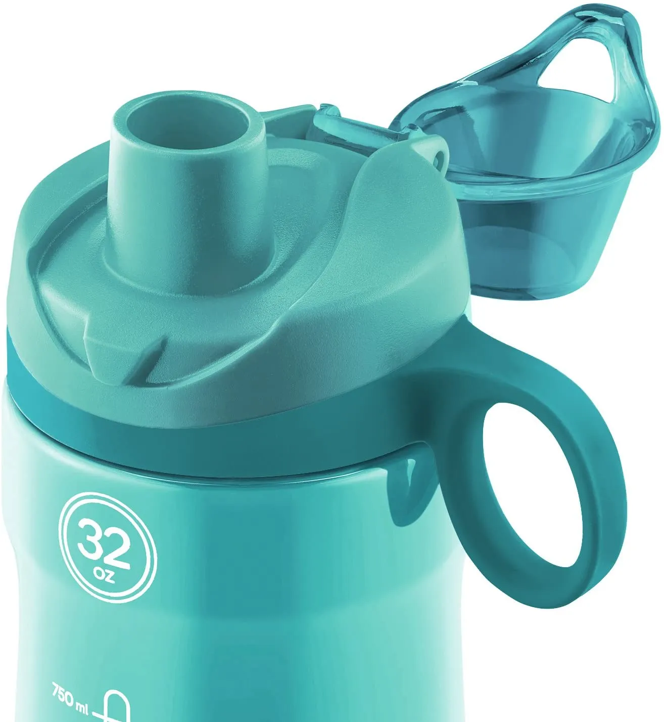 New Pogo BPA-Free Plastic Water Bottle with Chug Lid, Blue Atoll, 32 oz