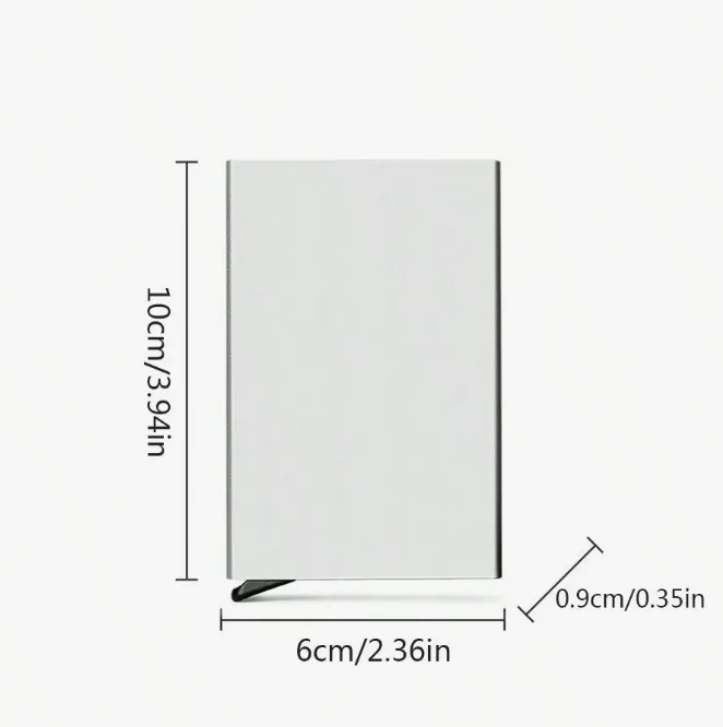 NEW Rfid Smart Wallet Card Holder Metal Thin Slim Men Women Wallets Pop Up Minimalist Wallet Small Black Purse Vallet Walets For Men