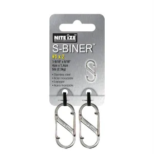 Nite Ize S-Biners Size 1 Stainless 2 Pack