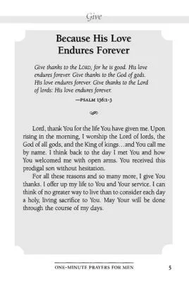 One Minute Prayers for Men Gift Edition