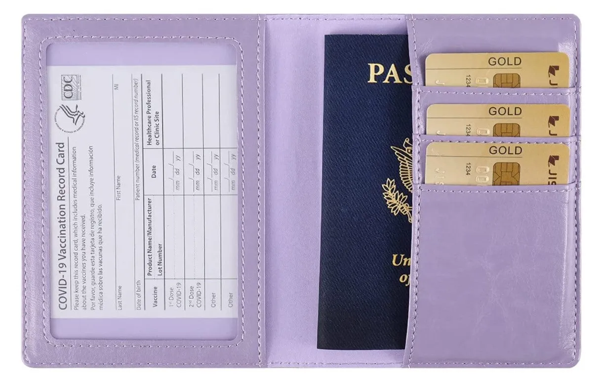 Passport Wallet w/ Vaccine Card Holder