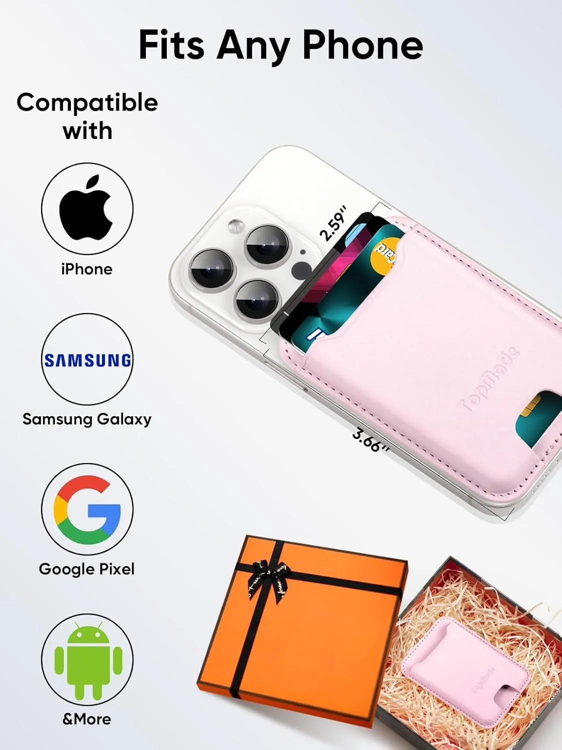 Phone Card Holder Premium Leather Phone Wallet