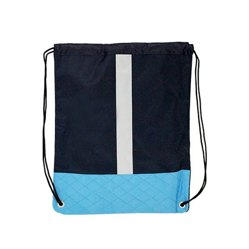 Polyester Drawstring Backpack With Reflective Strip
