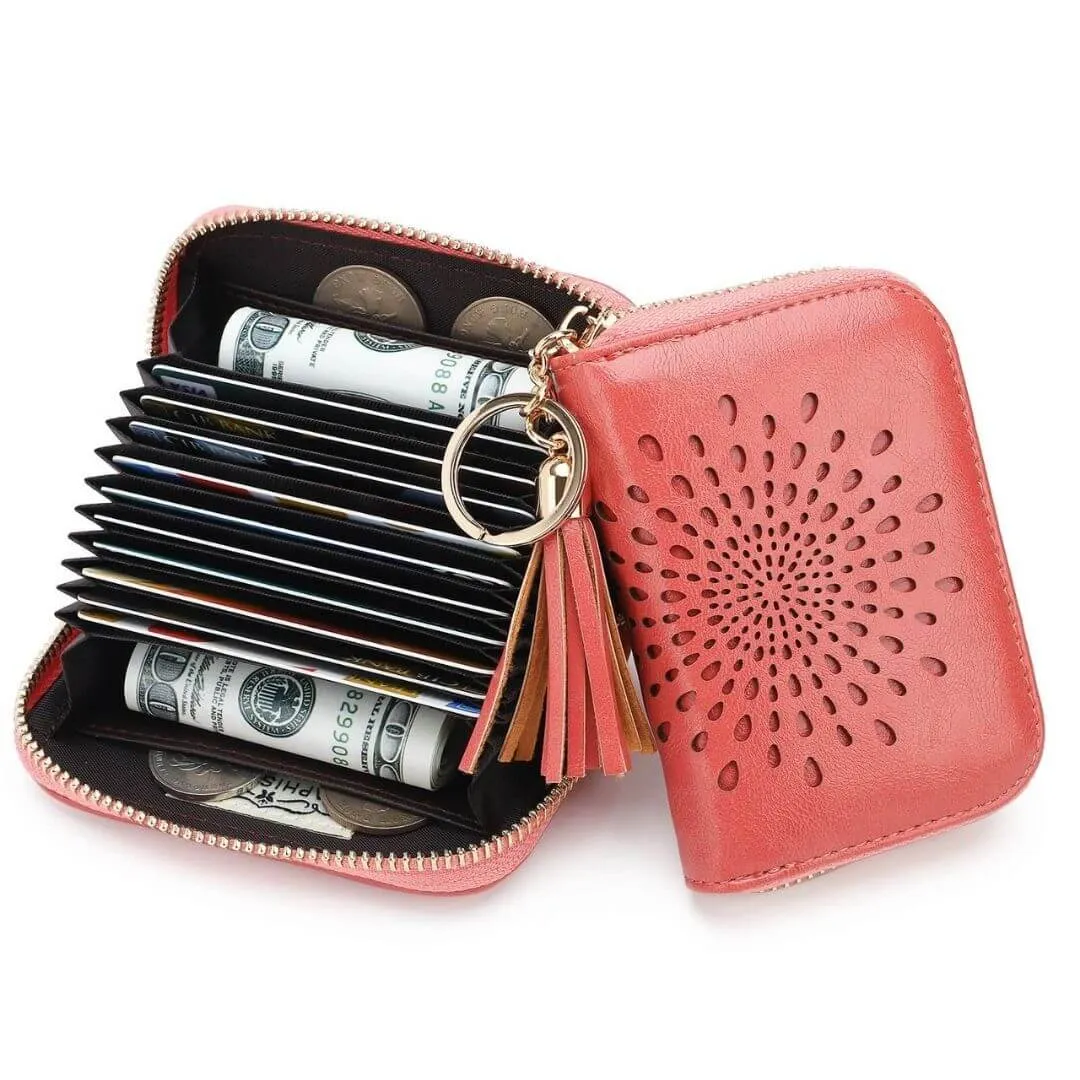 Popular single zipper lady card holder wallet