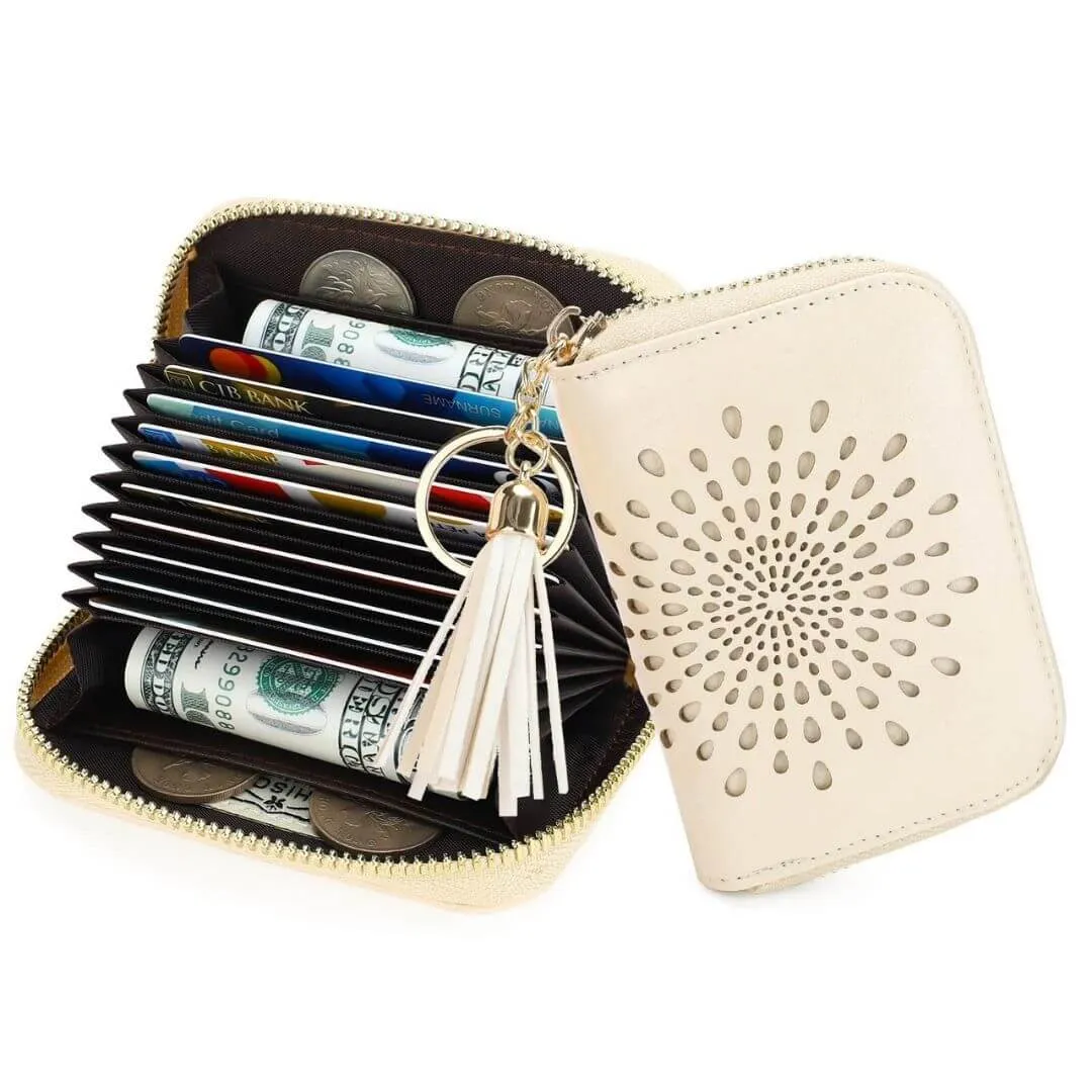 Popular single zipper lady card holder wallet