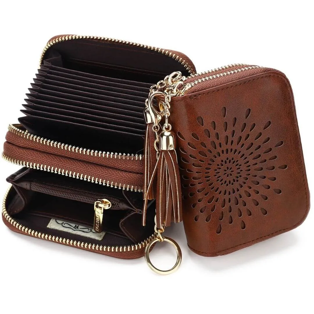 Popular single zipper lady card holder wallet