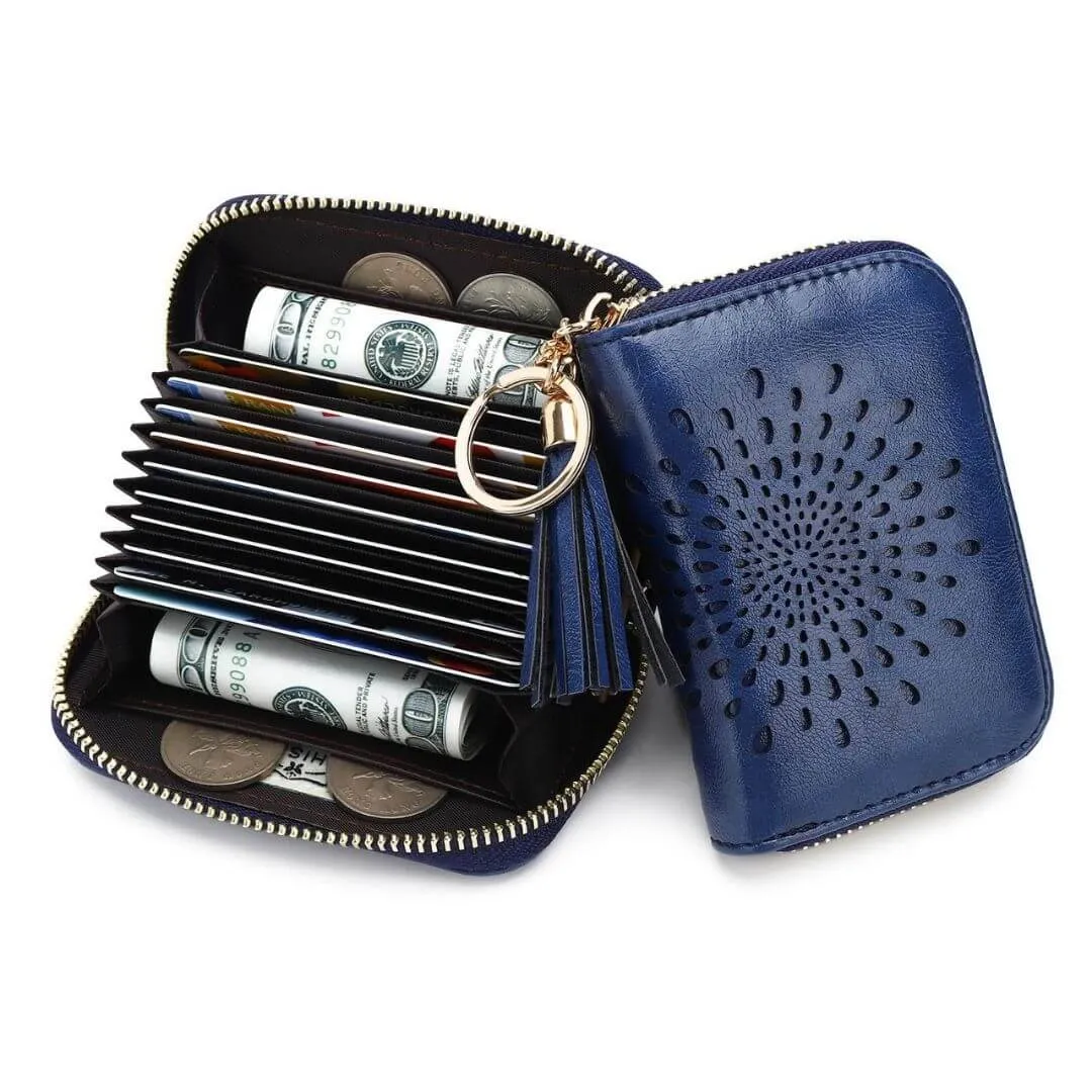 Popular single zipper lady card holder wallet