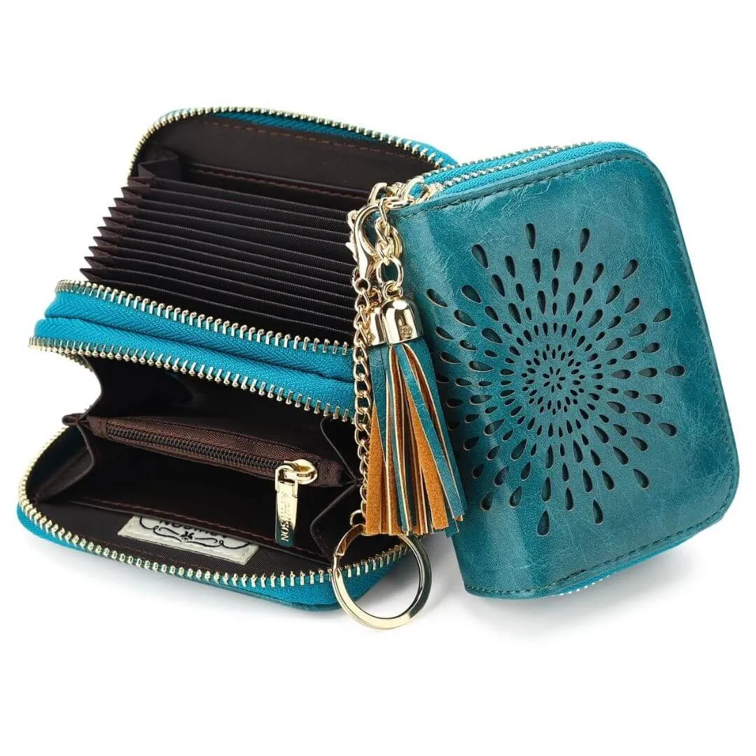 Popular single zipper lady card holder wallet
