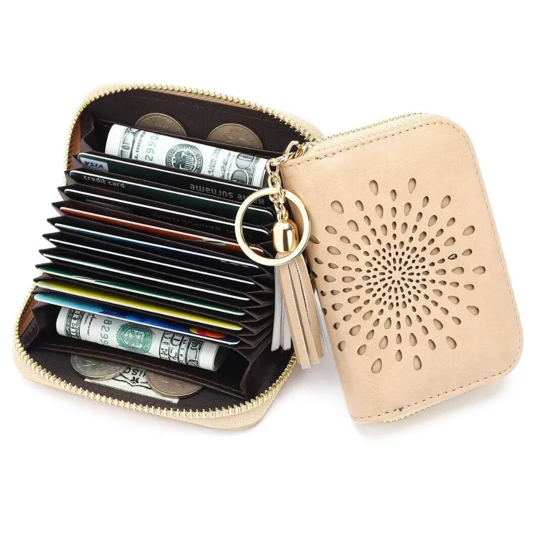 Popular single zipper lady card holder wallet