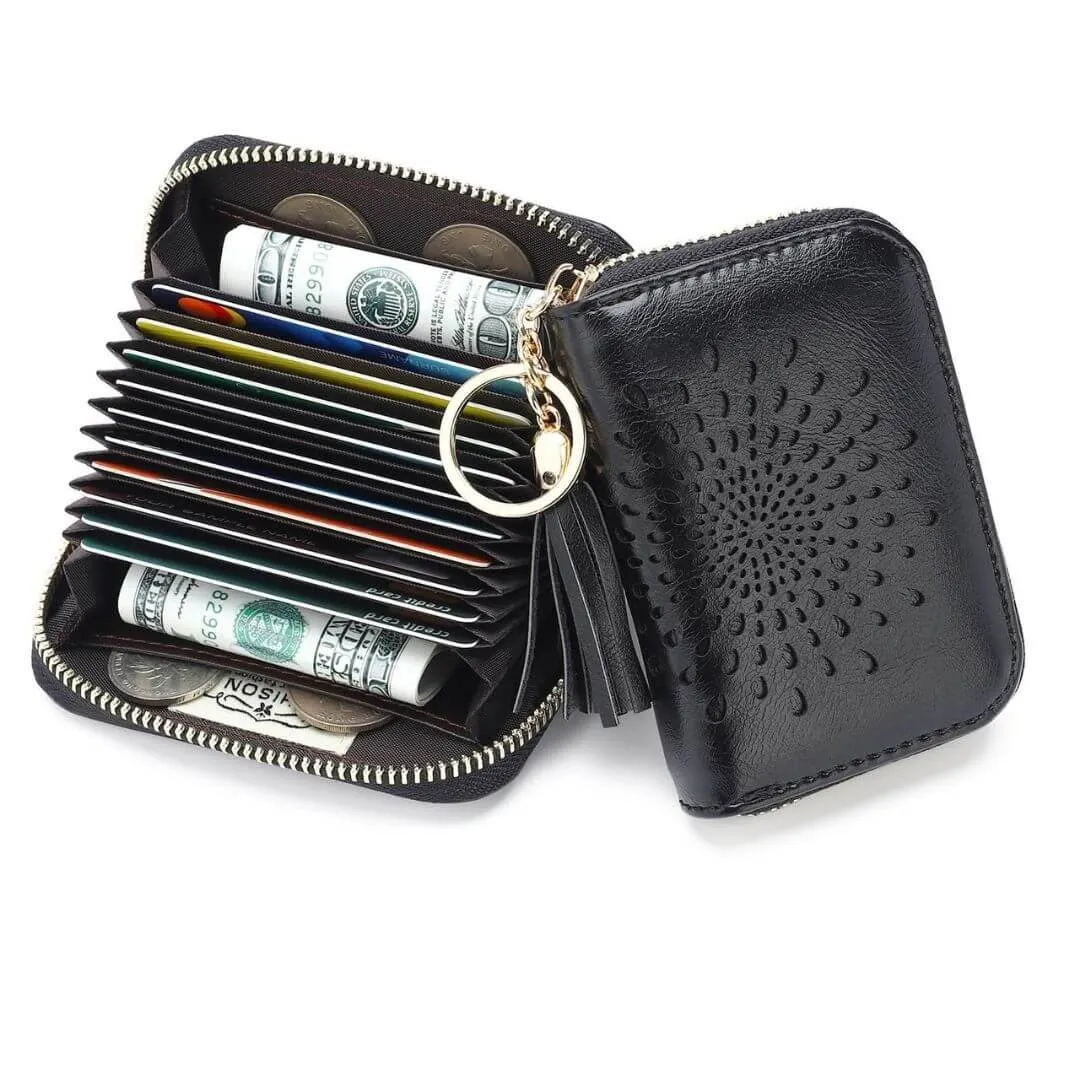 Popular single zipper lady card holder wallet