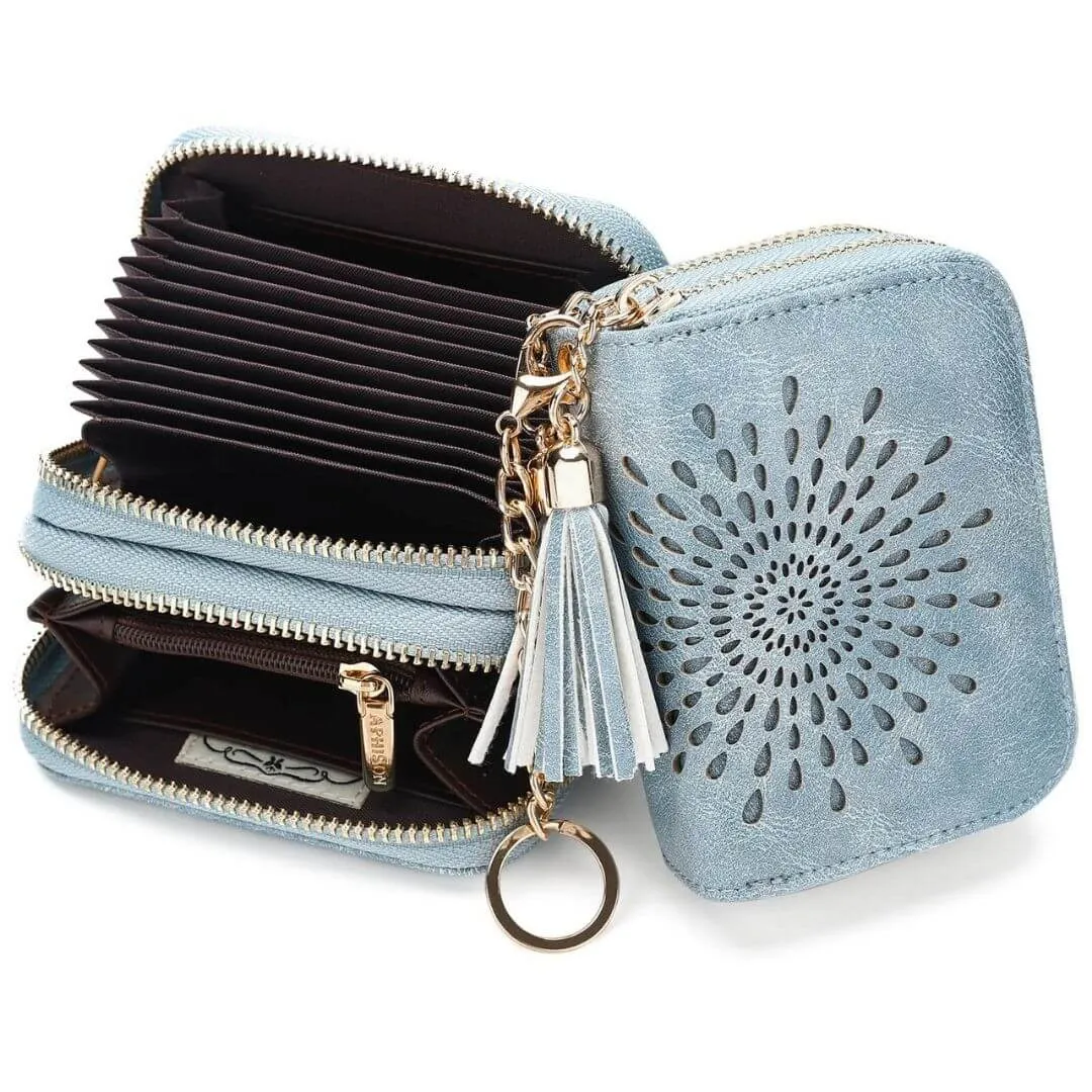 Popular single zipper lady card holder wallet