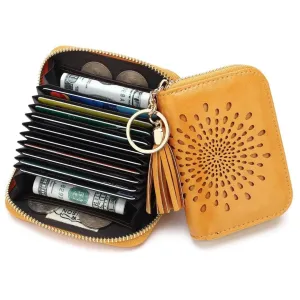 Popular single zipper lady card holder wallet