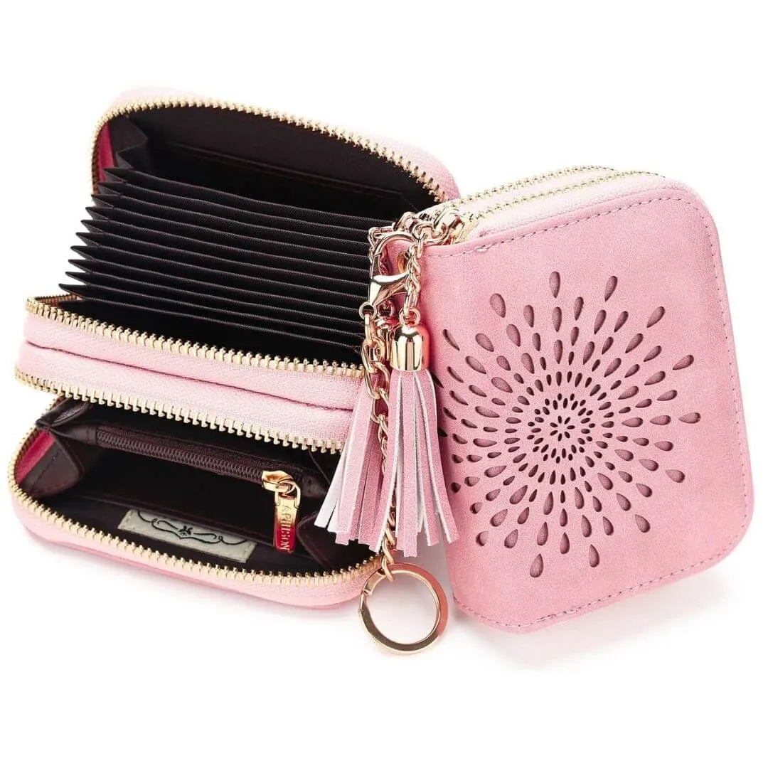 Popular single zipper lady card holder wallet