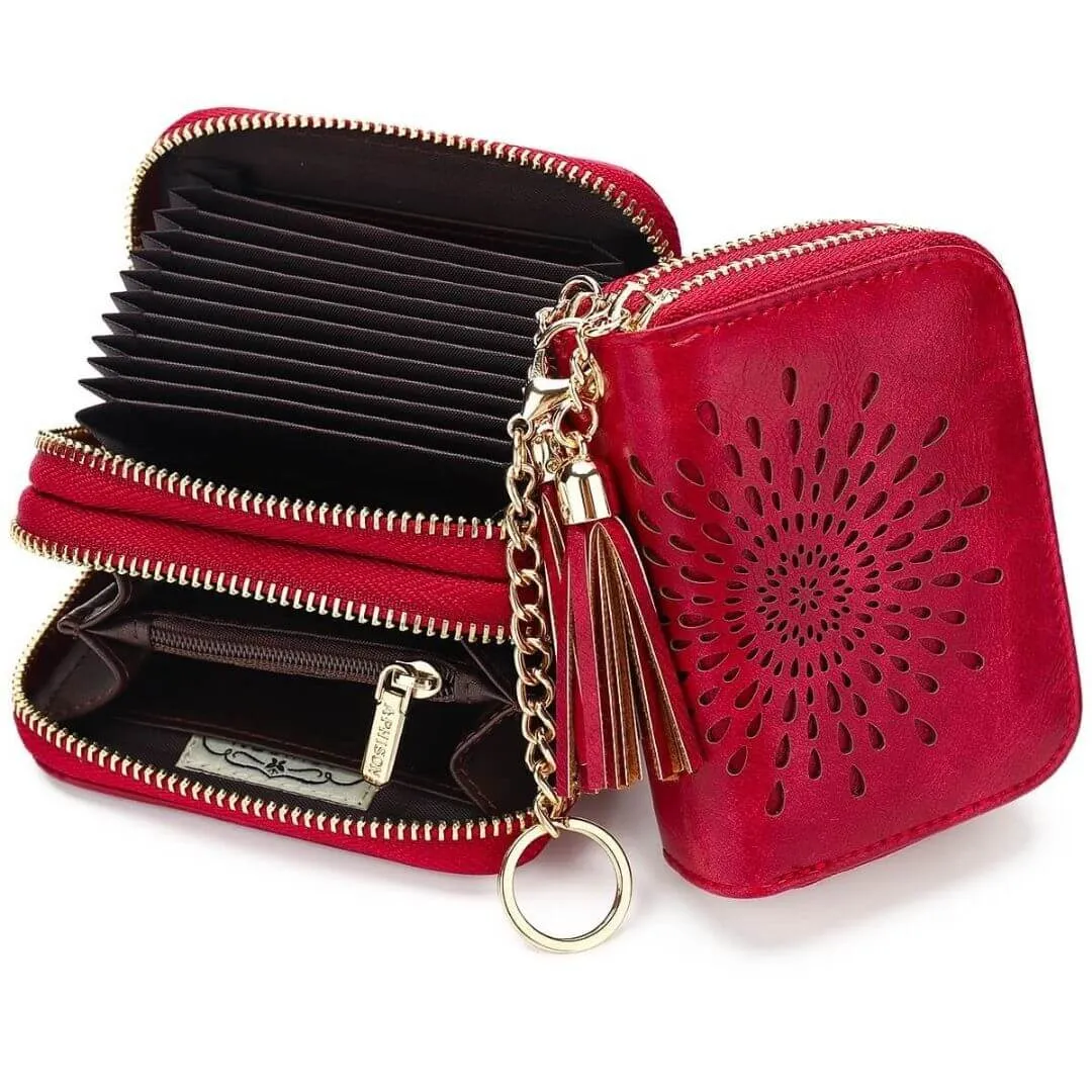 Popular single zipper lady card holder wallet