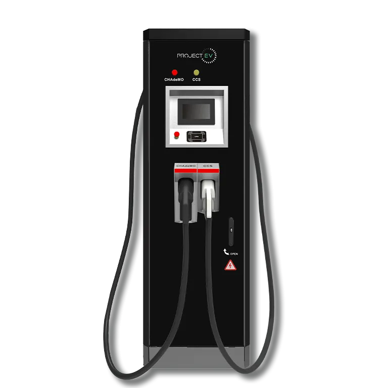 Project EV EVD-60D-P-CC 60kW Floor DC Electric Vehicle Charger Dual Gun RFID [CCS/CCS]
