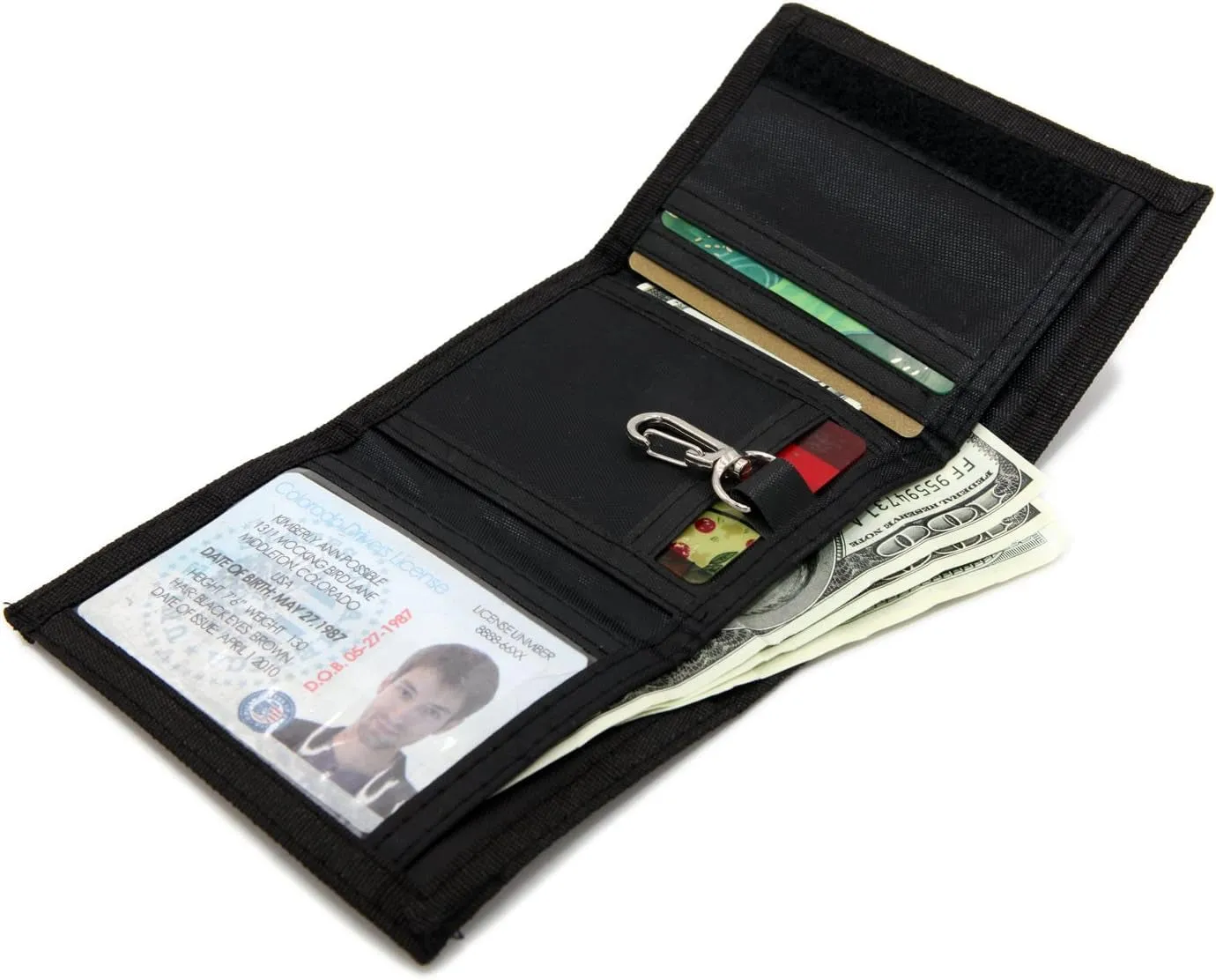 RFID Blocking Trifold Canvas Outdoor Sports Wallet for Kids
