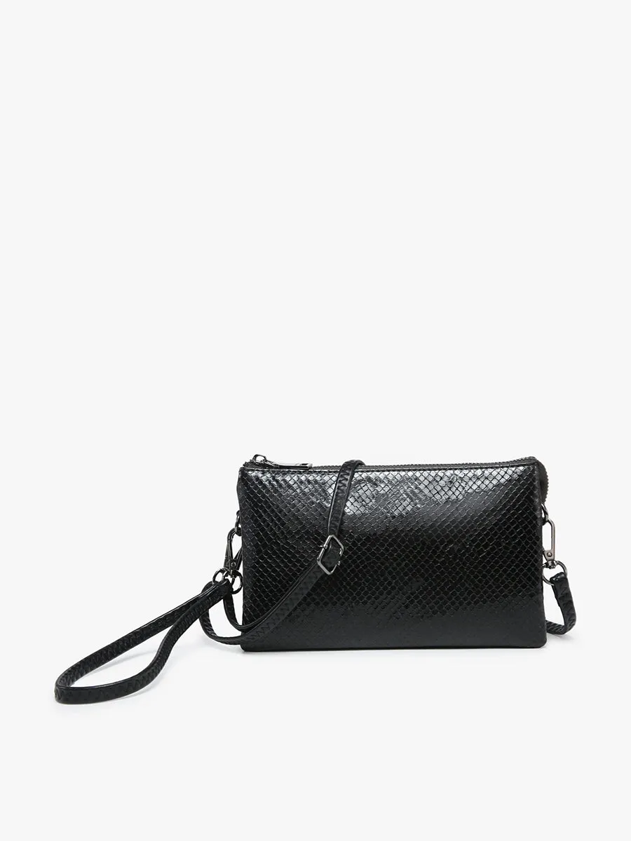 Riley Snake Crossbody Wristlet