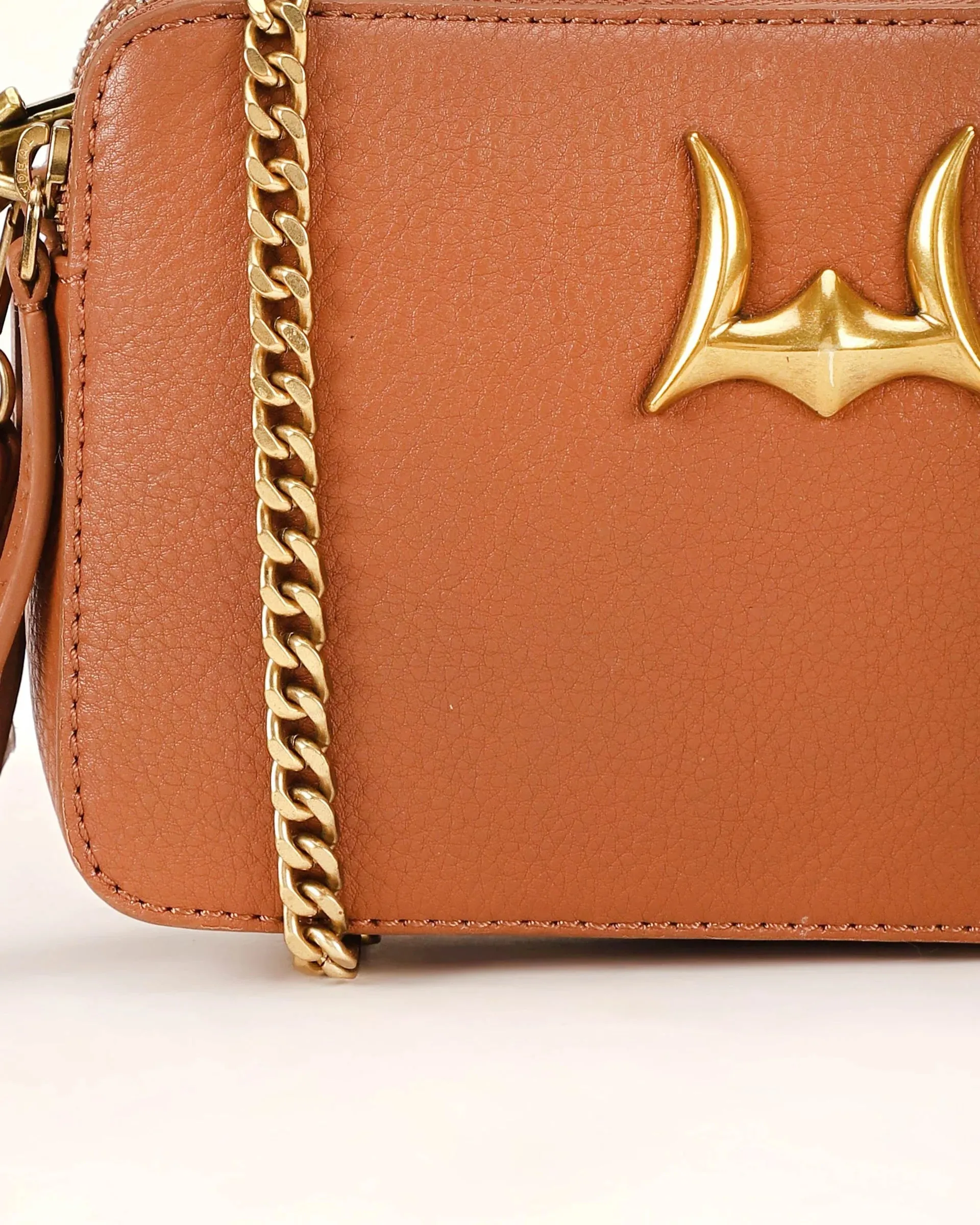 Shell Mini Purse - Brown Leather