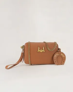 Shell Mini Purse - Brown Leather