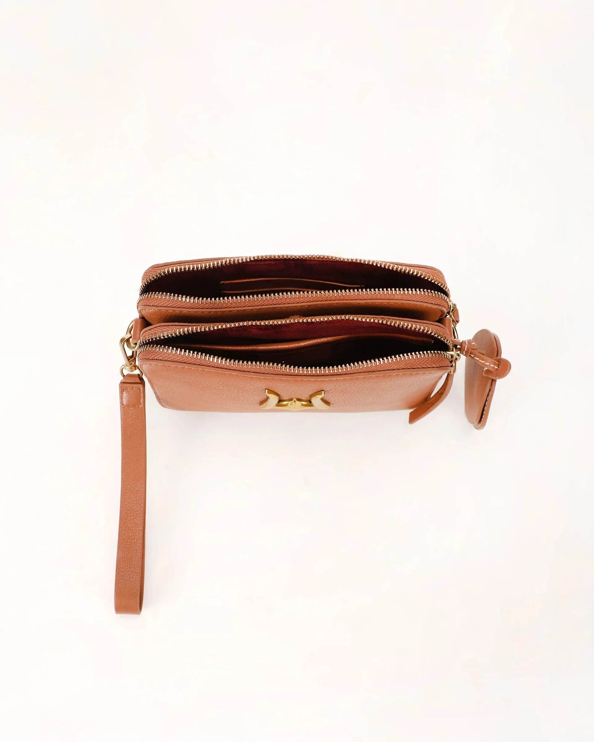 Shell Mini Purse - Brown Leather