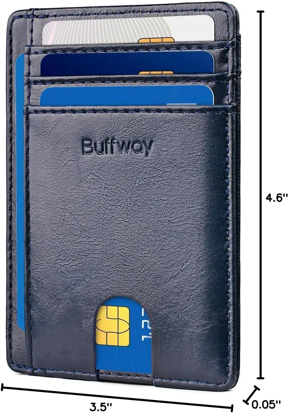 Slim Minimalist Front Pocket Wallets, RFID Blocking Leather Card Holder