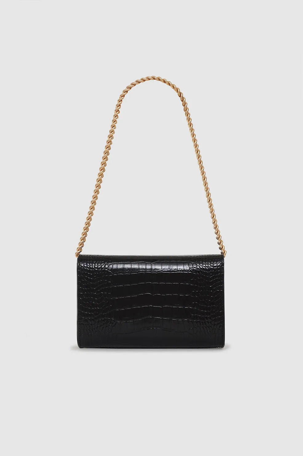 Small Elly Clutch - Black Embossed