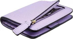 Small Wallet for Women, Luxury Leather Bifold Wallet with ID Window & Rfid Blocking