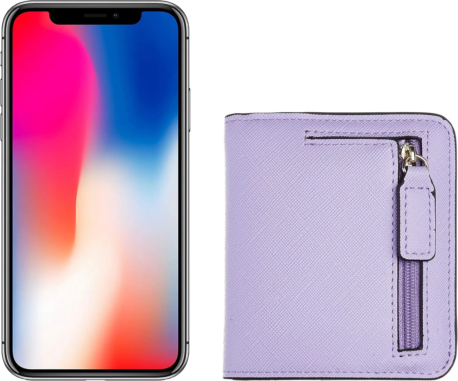 Small Wallet for Women, Luxury Leather Bifold Wallet with ID Window & Rfid Blocking