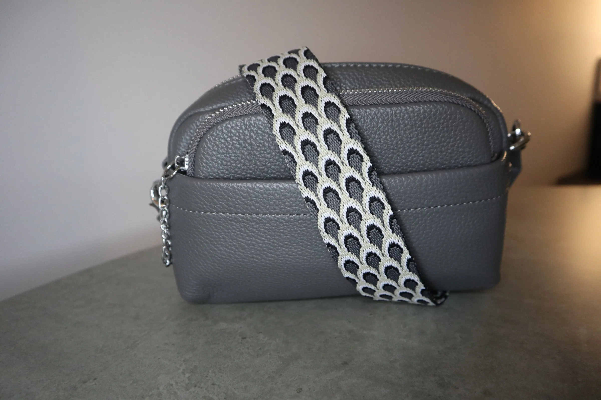 Sophia Grey Crossbody Bag