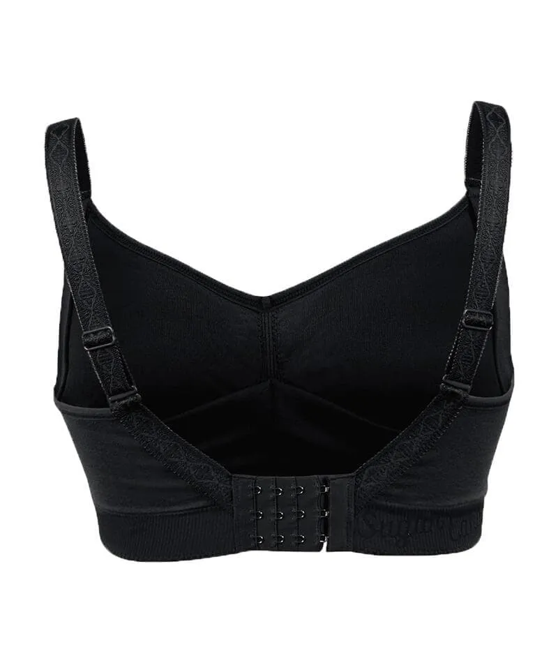 Sugar Candy Fuller Bust Seamless F-Hh Cup Wire-Free Lounge Bra - Black