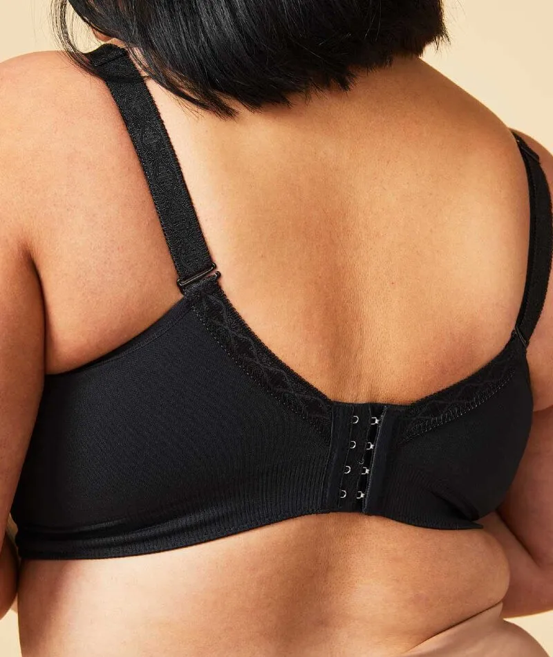 Sugar Candy Fuller Bust Seamless F-Hh Cup Wire-Free Lounge Bra - Black