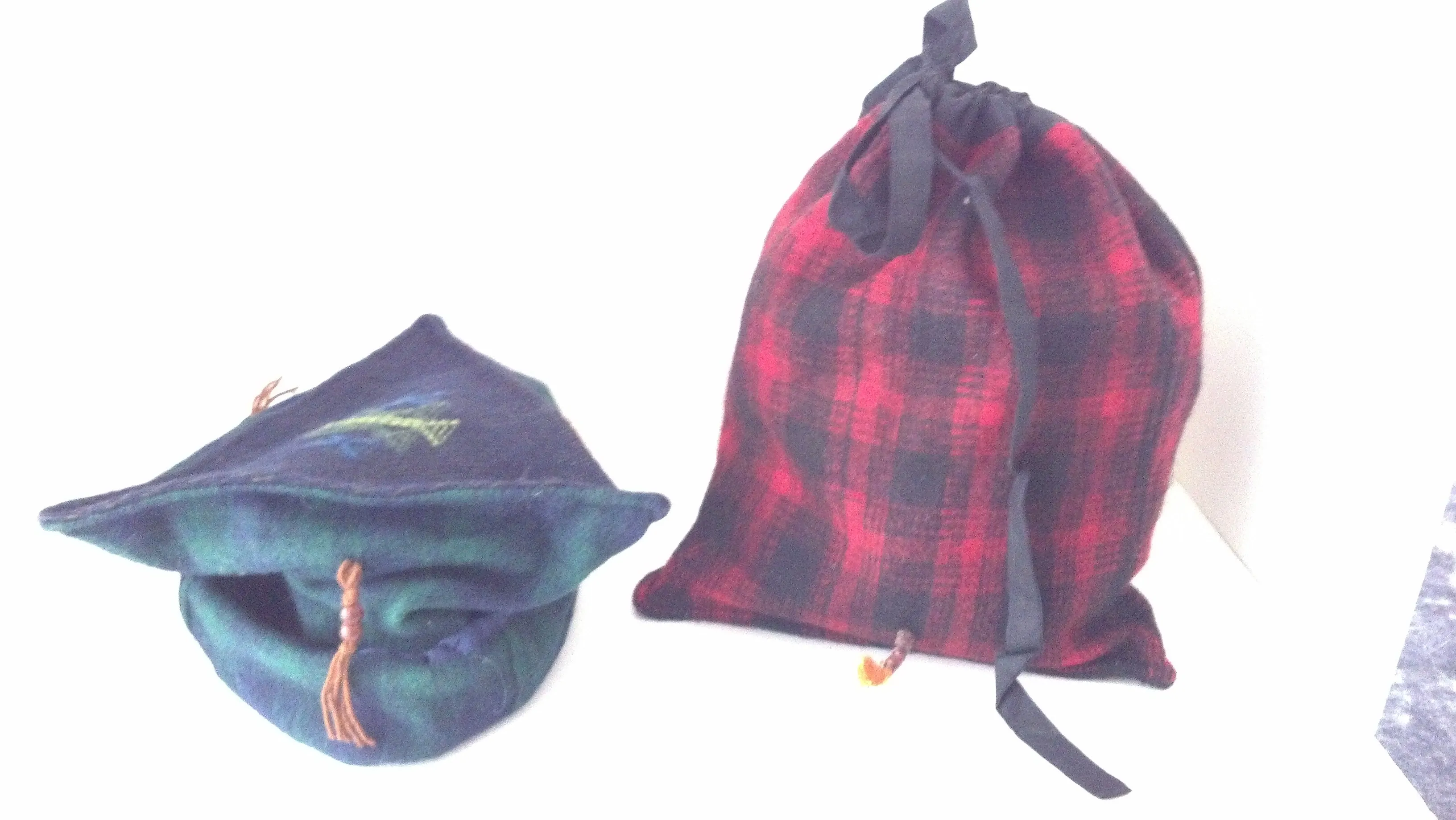 Tibetan Wool Hat, Red Plaid