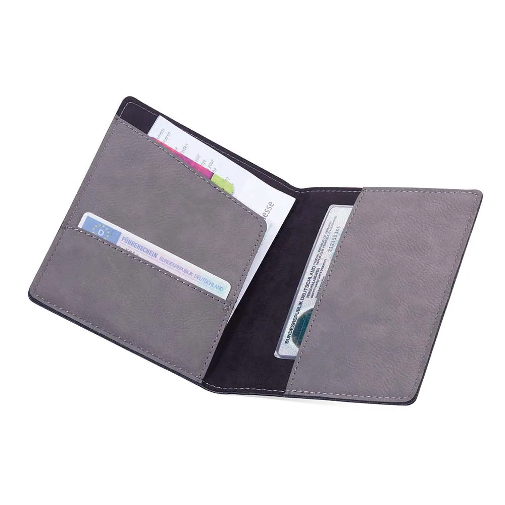 TROIKA Passport Cover & Card Case RFID PASSPORT SAFE - Grey