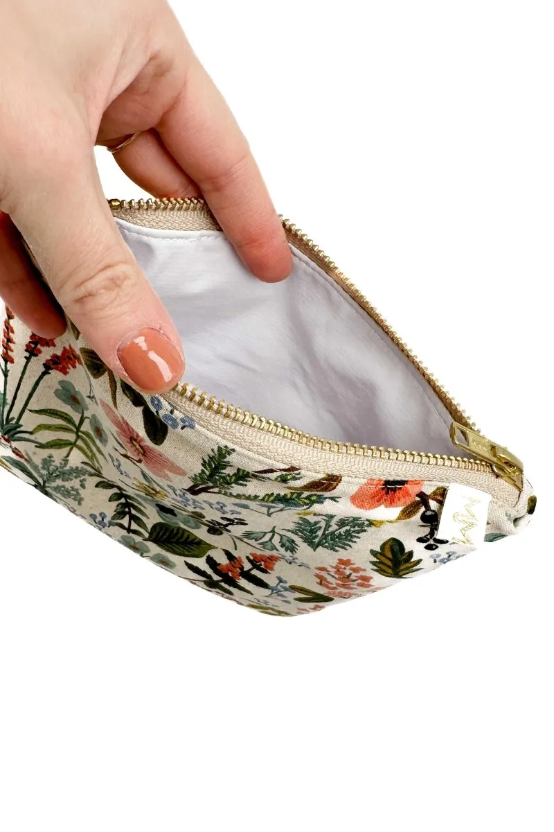 Wildflower Canvas Small Wet Bag