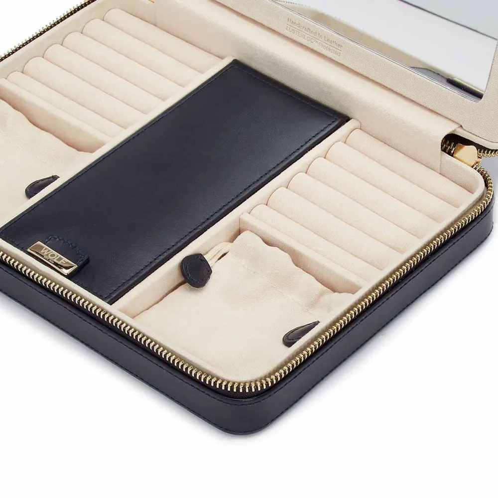 WOLF Maria Large Zip Case in Navy