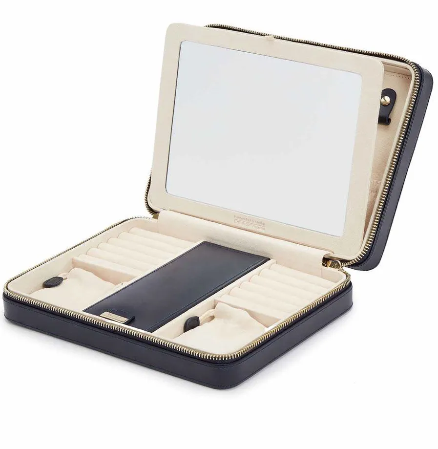 WOLF Maria Large Zip Case in Navy