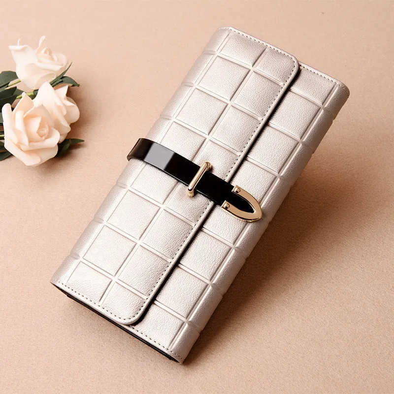 Women's Wallet Long Fashion Wild Small Handbag Large Capacity Leather Wallet